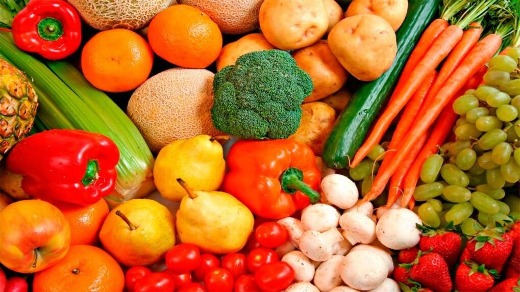 фрукти та овочі для улюбленої дієти